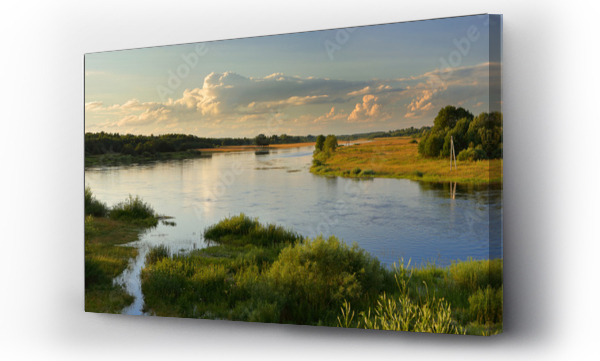 Wizualizacja Obrazu : #201662946 Summer wide-angle panorama of the river