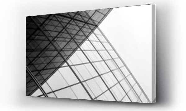 architektura geometrii przy szklanym oknie - monochromatycznie