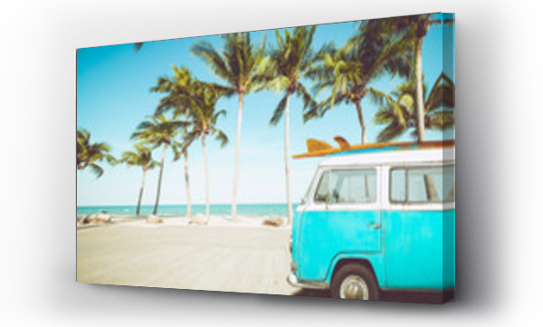 beach, Retro, samochody, surf, vintage