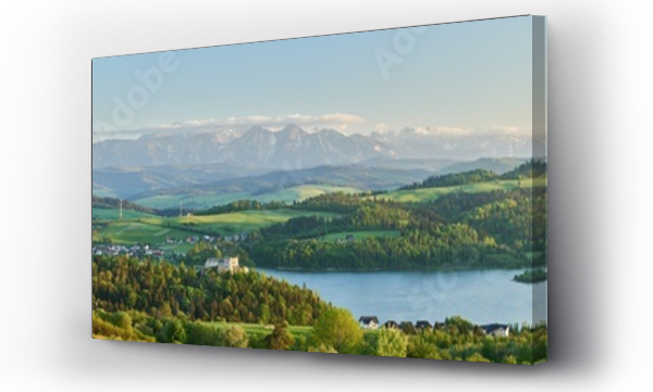 Szeroka panorama Pienin i Tatr