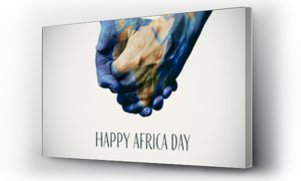 tekst happy africa day i mapa (dostarczone przez NASA)