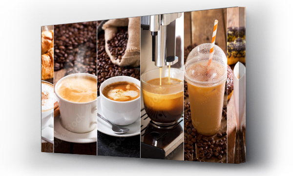 caffe retro, coffee vintage, Kawa, kawiarnia, Kolaż