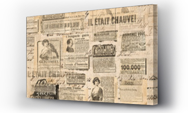 Kreatywne tło w stylu vintage Tekstura papieru Paski gazety