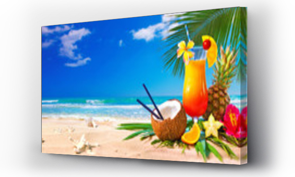 Wizualizacja Obrazu : #210551199 Egzotyczne koktajle serwowane na plaży