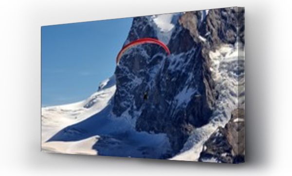 Wizualizacja Obrazu : #214128042 Alpy Szwajcaria ludzie na spadochronie 