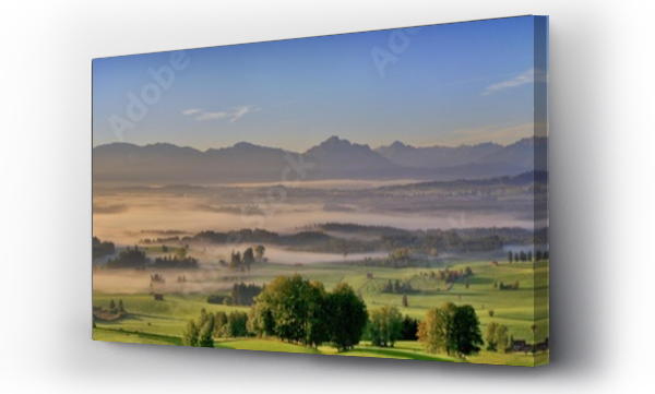 Wizualizacja Obrazu : #215064860 Auerberg Mountain, view towards Fuessen, Bavaria, Germany, Europe