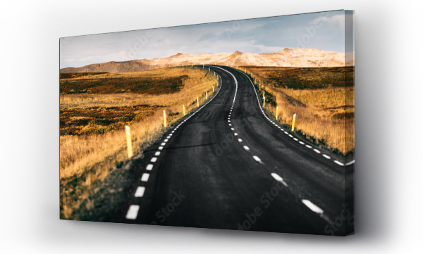 Wizualizacja Obrazu : #215301268 Panorama Shot of Icelands Ring Road on Sunny Fall Morning