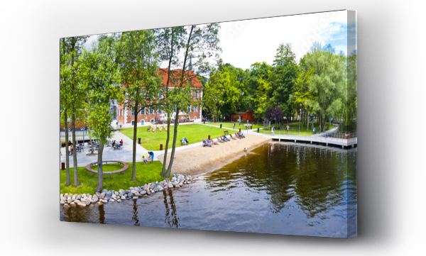 jezioro, miasto, most, Pomost, STARÓWKA