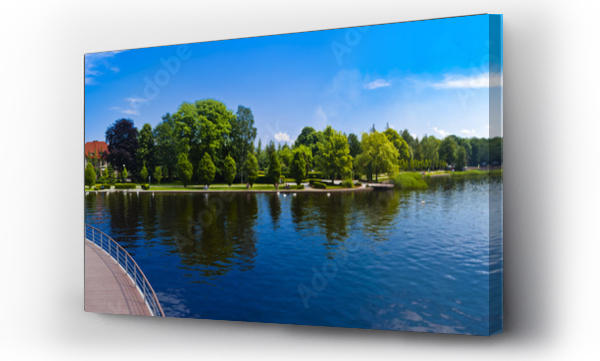 Panorama jeziora w Szczecinku - Krajobraz w Polsce