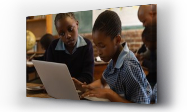 Wizualizacja Obrazu : #225656079 Schoolkids using laptop in classroom