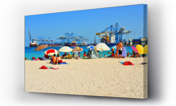 Wizualizacja Obrazu : #226320292 Bir?ebbu?a - sandy beach, Pretty Bay close to Malta Freeport.