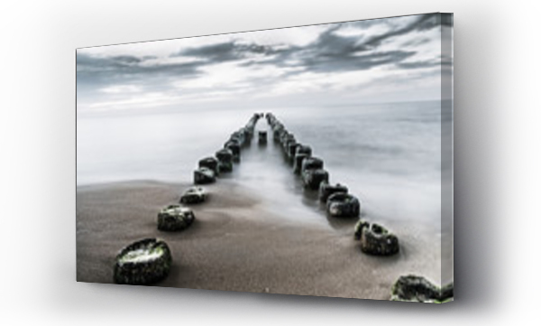 morze, pejzaż, zachmurzone niebo