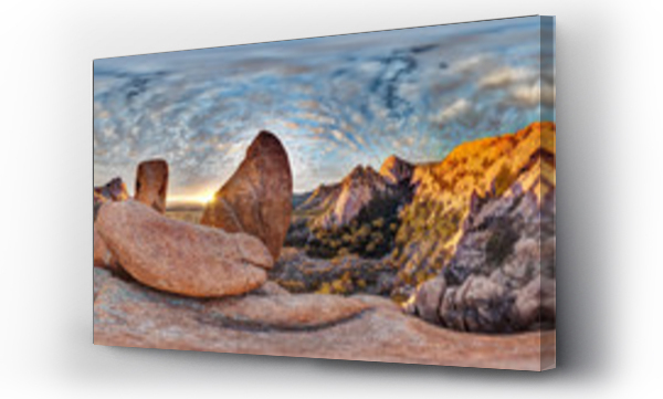 Wizualizacja Obrazu : #228570497 Cochise Stronghold Sunburst, Cochise, Arizona, United States