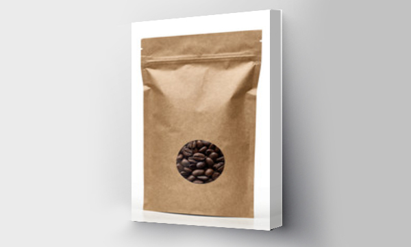 Wizualizacja Obrazu : #229832756 Blank brown kraft or craft cardboard or paper bag mockup or mock up template isolated on white background including clipping path