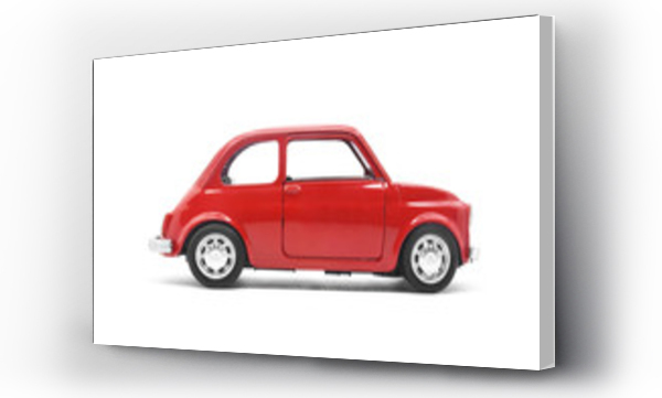 Wizualizacja Obrazu : #235702111 czerwony retro samochód model zabawki odizolowany na białym tle