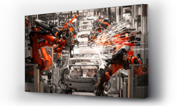 Wizualizacja Obrazu : #237714206 The robotic arm of the car production plant is working