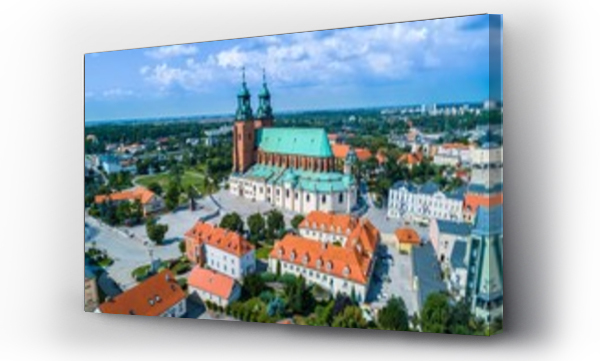 Wizualizacja Obrazu : #241043546 Katedra Gniezno z lotu ptaka. Polska