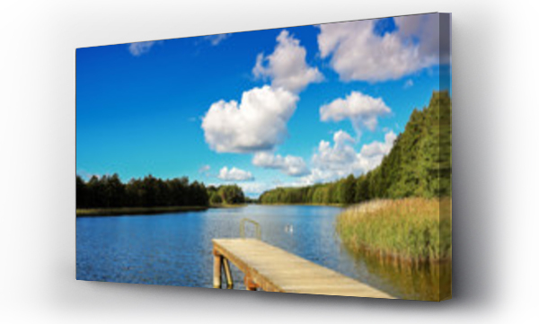 jezioro, molo, pejzaż, Pomost