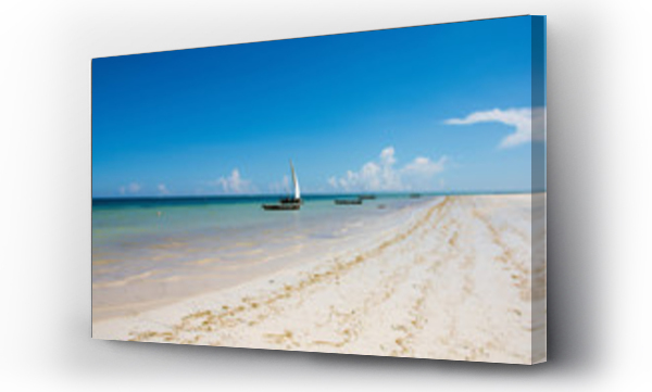Wizualizacja Obrazu : #245751174 Żaglówka na plaży diani w Kenii. Piękny widok na ocean