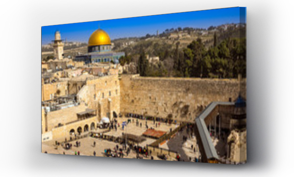 Wizualizacja Obrazu : #249747109 View on the Western Wall and Dome of the Rock in Jerusalem. Israel, Middle East