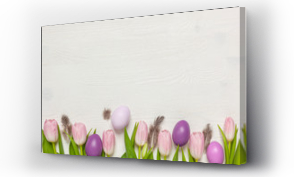 Białe tulipany, białe tło, biały drewno, jaj, Kwiaty
