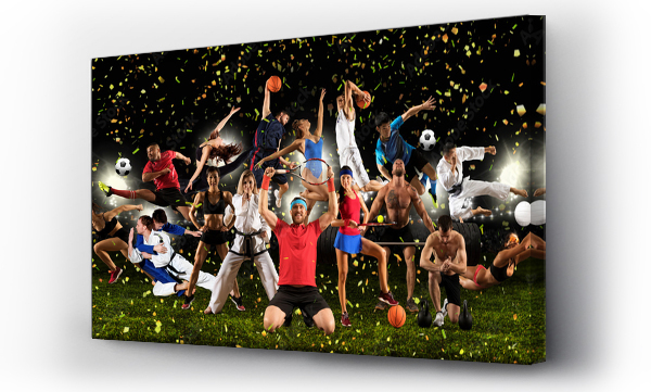 Wizualizacja Obrazu : #251159347 Ogromny multi sport collage taekwondo, tenis, piłka nożna, koszykówka, itp.