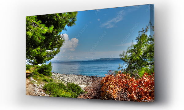 Wizualizacja Obrazu : #252172631 Wyspa Ciovo, Okrug Gorjni widok na morze, Chorwacja