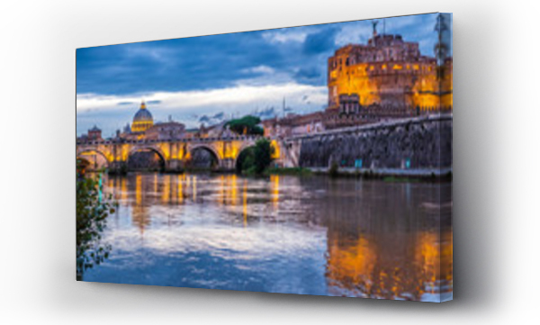 Wizualizacja Obrazu : #253860889 Italy, Rome, Ponte SantAngelo and Castel SantAngelo