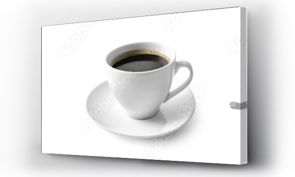 biała, Kawa, kubek, na białym tle, tle