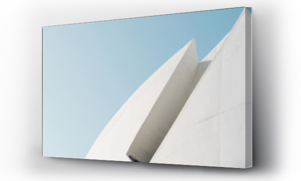 Wizualizacja Obrazu : #255084461 Minimalistyczna architektura fasady niebieskie tło