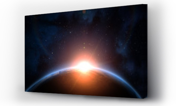 Wizualizacja Obrazu : #255608434 Planeta Ziemia, Kosmos i Słońce.