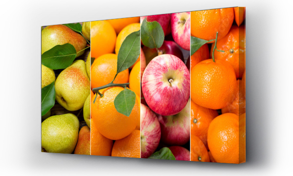 Wizualizacja Obrazu : #255799452 fruit collage of various types fruits