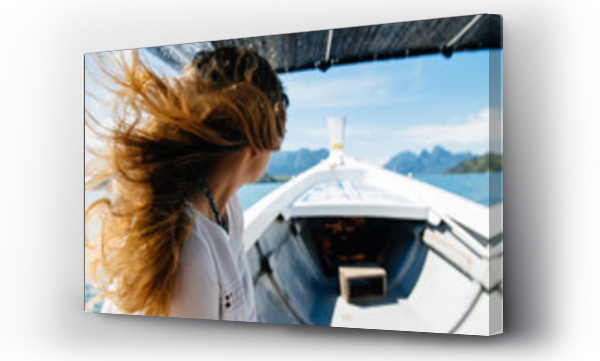 azja, jezioro, morze, przygoda, wiatr, Woda, włosy, łódka, łódź