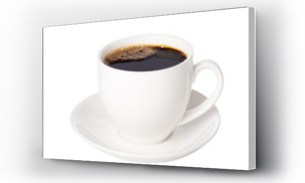 Wizualizacja Obrazu : #262540610 Black coffee in cup isolated on white background.