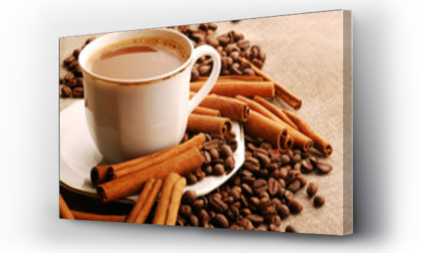 Cynamon, gorąca kawa, Kawa