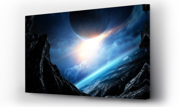 Wizualizacja Obrazu : #265237040 Deep space beauty. Planet orbit.