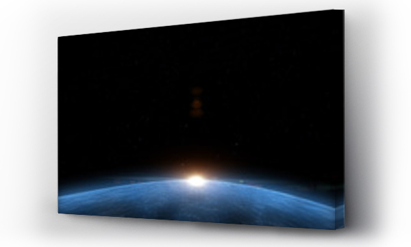 Wizualizacja Obrazu : #266702958 Artystyczny globus z wschodzącym słońcem w kosmosie