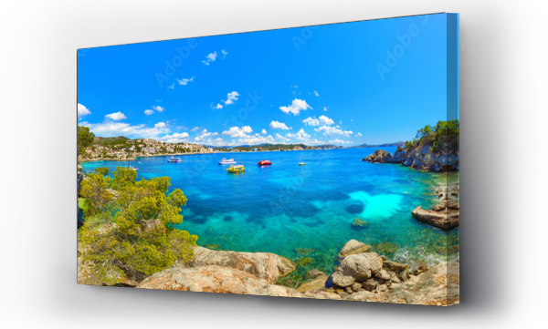 Wizualizacja Obrazu : #267076039 Mallorca Spain Cala Fornells Mediterranean Sea landscape panorama