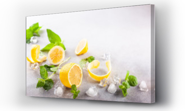 Wizualizacja Obrazu : #269908876 Składniki na domową orzeźwiającą letnią lemoniadę.