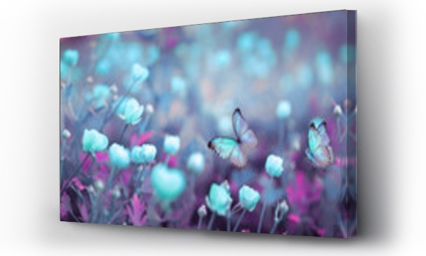fioletowe kwiaty, flowers, jasny, motyl, Motyle, natura, purpurowy, wróżki