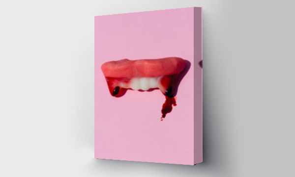 Wizualizacja Obrazu : #272491748 Halloween themed vampire teeth candy with blood