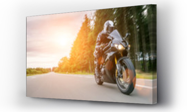 Wizualizacja Obrazu : #273011244 motorbike on the road riding. having fun riding the empty road on a motorcycle tour / journey