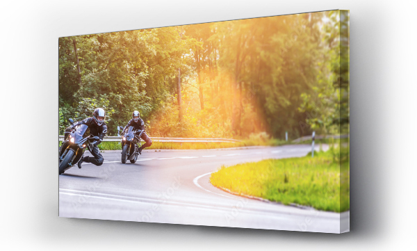 Wizualizacja Obrazu : #273678575 motorbike on the road riding. having fun riding the empty road on a motorcycle tour / journey