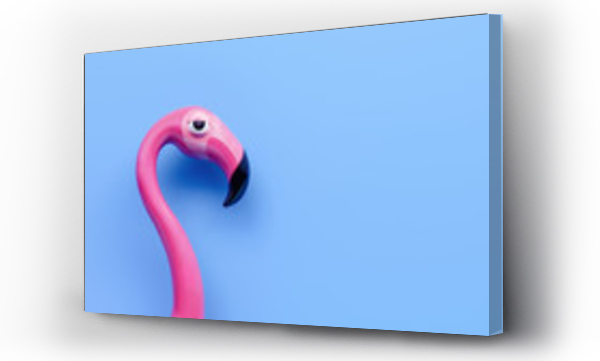Flamingo na niebieskim tle, lato koncepcja 3D Rendering