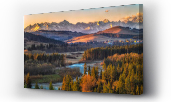 Wizualizacja Obrazu : #277177960 Dolina Bia?ki z Tatrami w tle