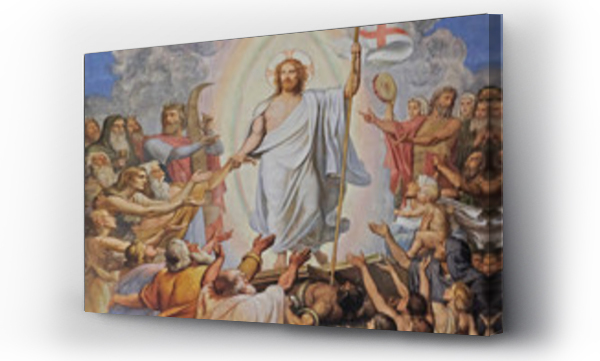 Zmartwychwstanie Chrystusa, fresk w kościele Saint Germain des Pres, Paryż, Francja