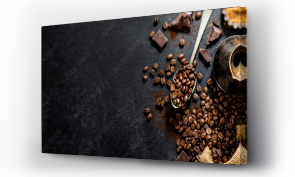 Wizualizacja Obrazu : #278413101 Coffee beans with props for making coffee