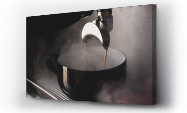 Wizualizacja Obrazu : #281535919 Close up of coffee pouring into mug from spout