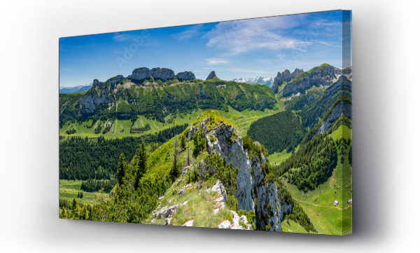 Wizualizacja Obrazu : #281628489 Switzerland, Appenzell, panorama view of Alpstein mountains