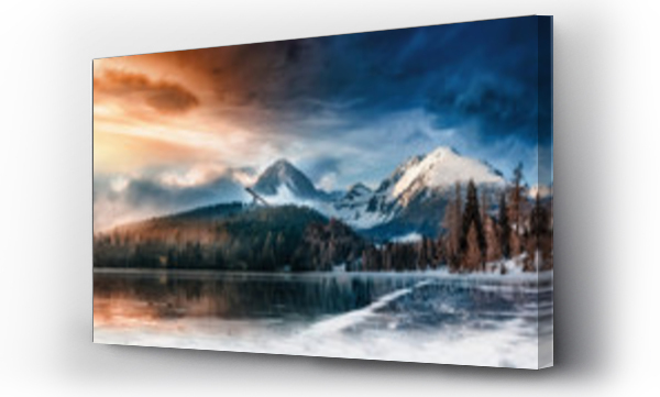 góry, jezioro, tatry zima, zima